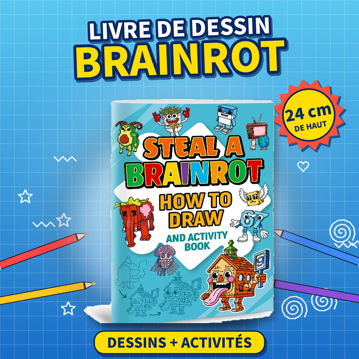 Livre « Comment dessiner les Brainrot » – Pas à pas